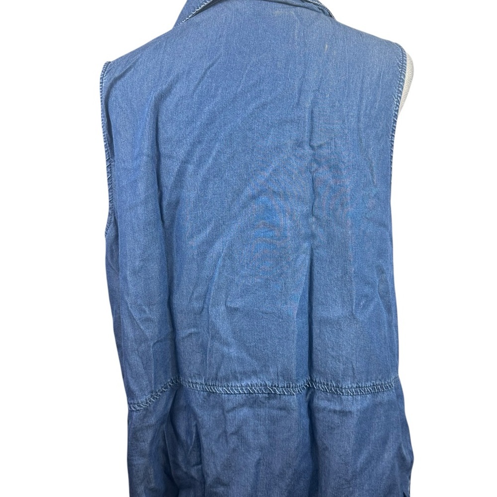 Jones New York Sleeveless Denim Tunic Top size 1X - Picture 3 of 8